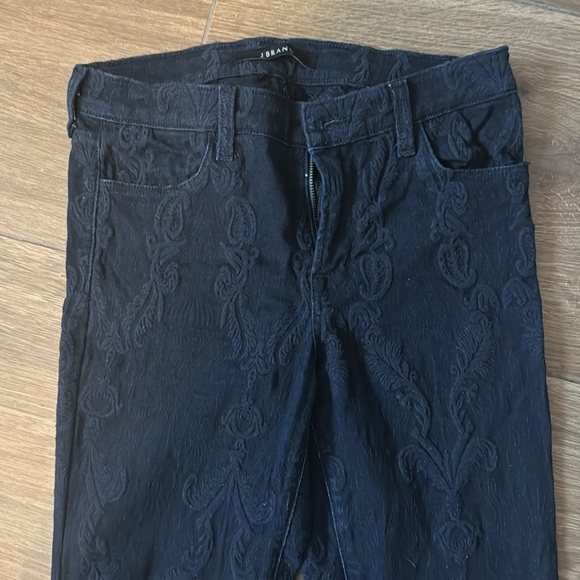 J brand blue jeans with paisleys printed on. Used - Picture 4 of 6